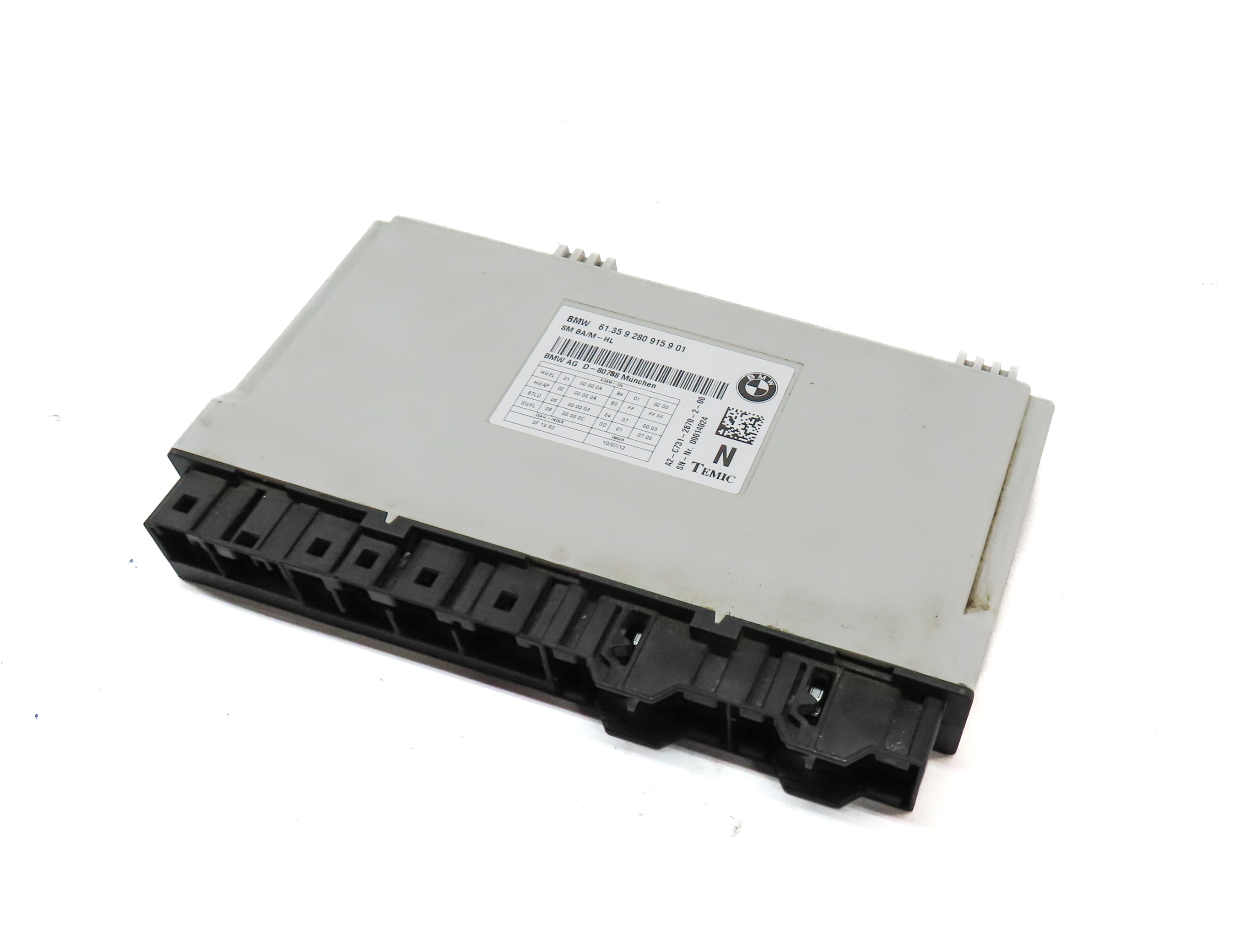 2013 BMW 535I (F10) FRONT LEFT or RIGHT SEAT CONTROL MODULE — exact item pictured